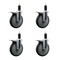 Service Caster 6'' Thermoplastic Rubber Swivel 1-1/4'' Expanding Stem Caster Set Total Lock Brake, 4PK SCC-EXTTL20S614-TPRB-114-4 - alternate 1